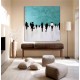1 Quadri moderni astratti " PROMENADE  BLUE"