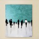 1 Quadri moderni astratti " PROMENADE  BLUE"