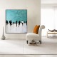 1 Quadri moderni astratti " PROMENADE  BLUE"
