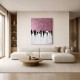 1 Quadri moderni astratti " PROMENADE  ROSE"
