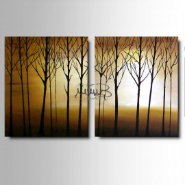 2 Quadri moderni astratti "FOREST 4"